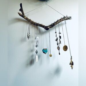 Natural Branch Necklace Organizer Jewelry Display